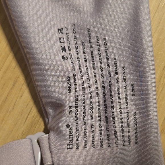 Hanes Gray Full-Coverage Bra with Adjustable Straps M - Picture 2 of 2